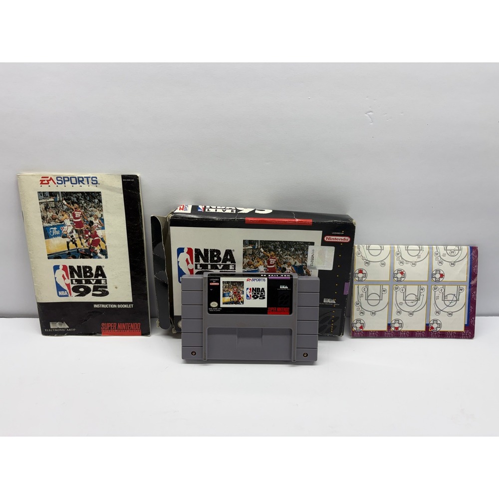 NBA Live 95 SNES Super Nintendo Box Manual Insert Untested Vintage 1994